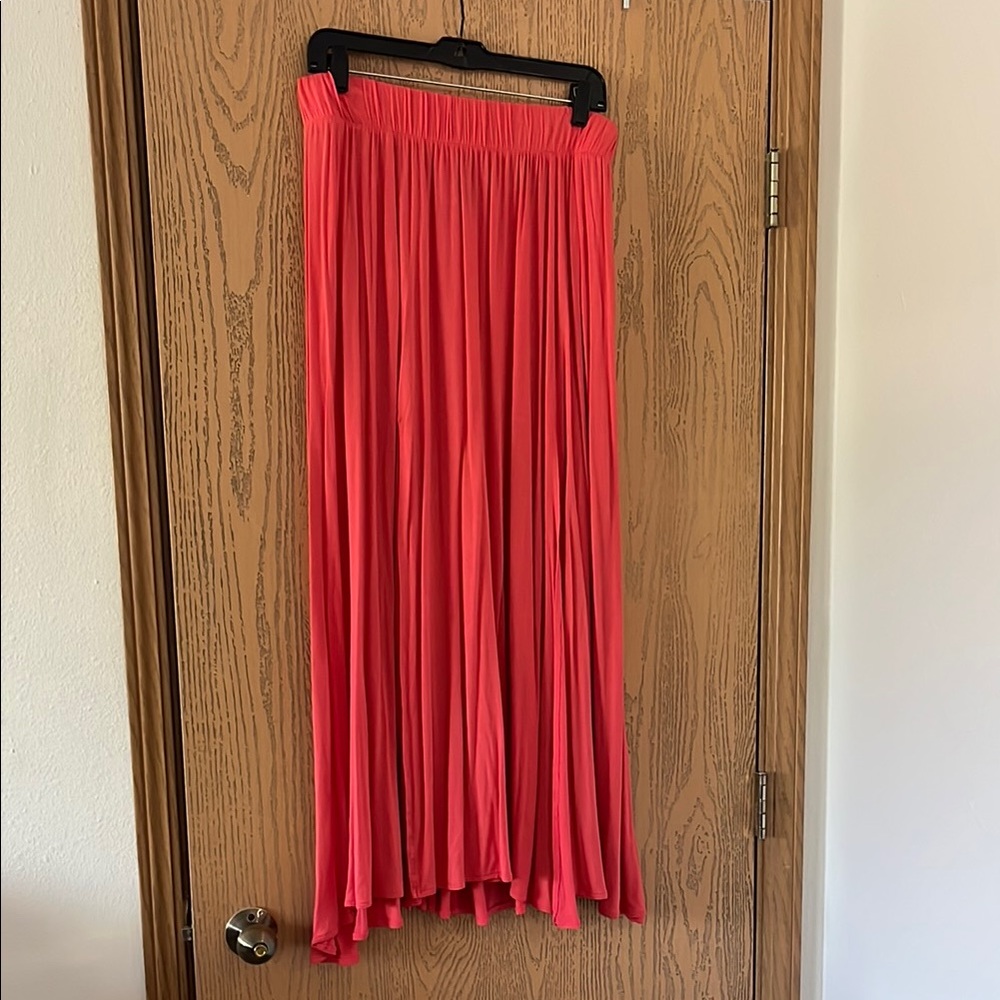 Torrid Pink A-Line Pleated Maxi Skirt - makes a great coverup